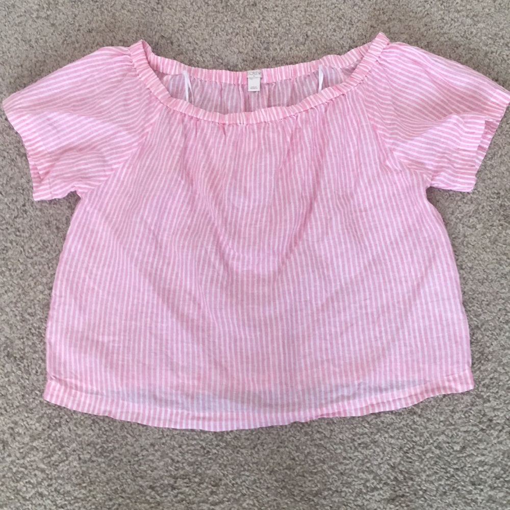 Pink and white top